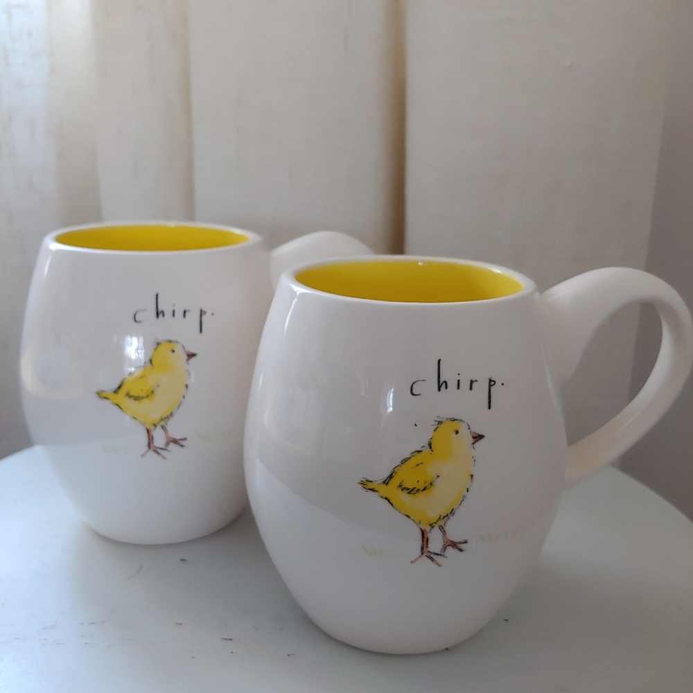 Magenta Chirp Easter Chick Coffee Mugs Set of 2 - Picture 5 of 12